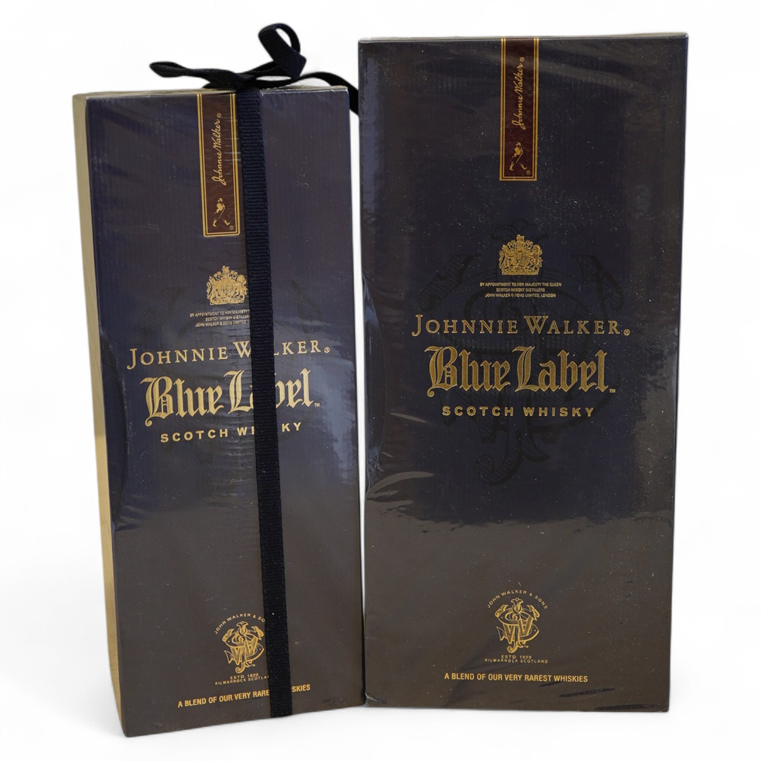 Two bottles of Johnnie Walker Blue Label Scotch Whisky. (Boxed)
